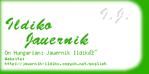 ildiko jauernik business card